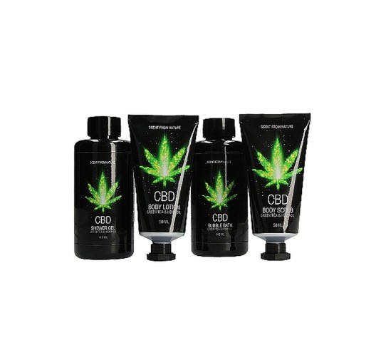 CBD - Bath and Shower - Luxe Gift set - Green Tea Hemp Oil